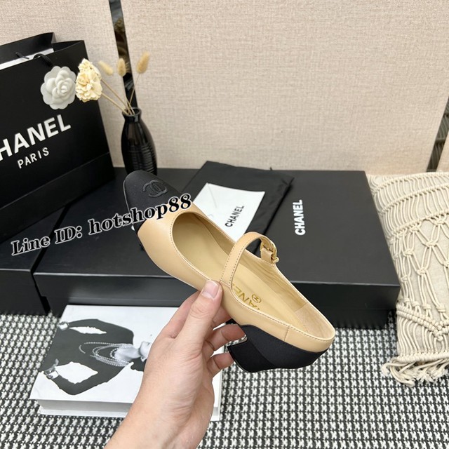 Chanel22ss高級手工坊系列高跟皮鞋 香奈兒氣質款小單鞋 dx1357